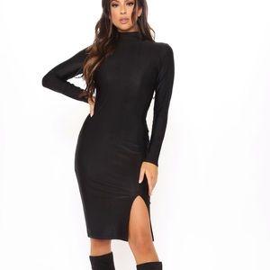 Fashion Nova Sit Down Honey Turtleneck Midi Dress